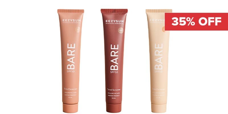 35% Off Eezysun SPF50+ BARE Tinted Sunscreen Range  Cover Image